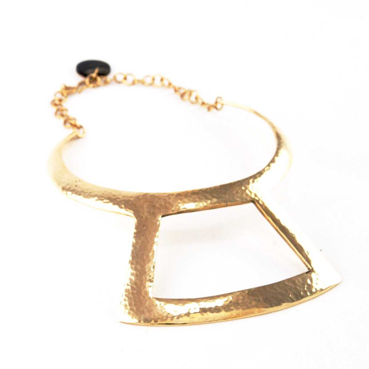 Hammered Triangular Brass Necklace - JUICY JEWELRY